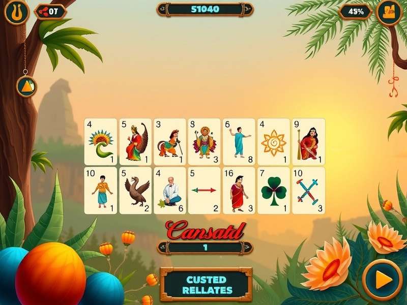 Canasta Legend game screenshot showing Indian theme